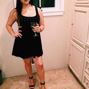 Black mini dress
